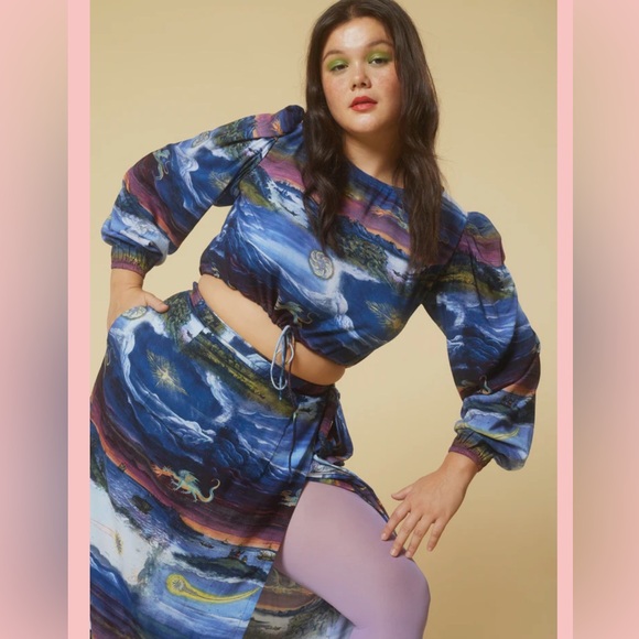 Samantha Pleet Dragon Print Skirt - Picture 2 of 5